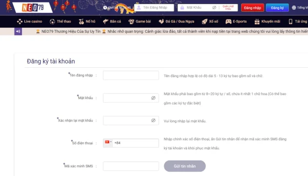 Cách tham gia đăng ký NEO791 qua điện thoại